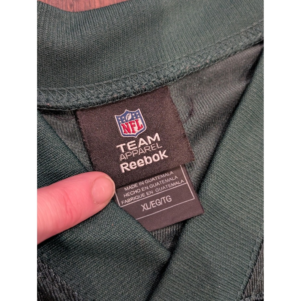 New York‎ Jets Jersey Mens XL Green White NFL Football Brett Favre 4 Reebok - Picture 3 of 11